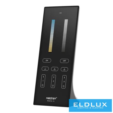 MIBOXER RF 2.4G CCT LED szalaghoz álló  távirányító 3  zónás fekete
