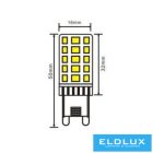 UNIVERSO LED izzó G9 4W 480lm 4000K CRI≥80 Ø16x50mm