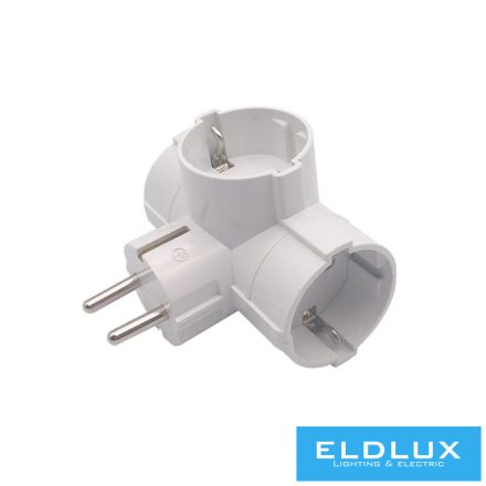 ELDLUX Elosztó 3x type F L-alakú IP20