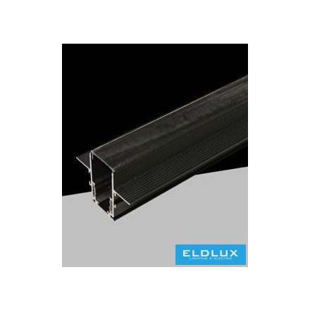 UNIVERSO Mágneses süllyesztett sínrendszer DC:48V-os 16A 2000x62x47mm Fekete