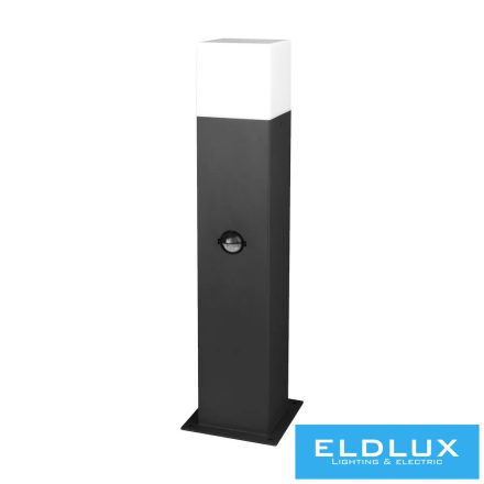 UNIVERSO kürtéri kerti lámpa mozgásérzékelővel 1xGU10 max.12w IP44 fekete 78x78x440mm 5év