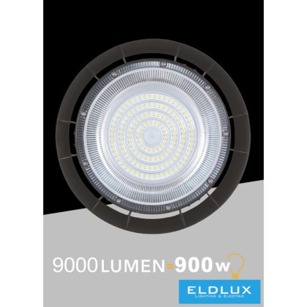 UNIVERSO Csarnok világítás 100w 9000lm 4000k D270x91mm IP65 fekete