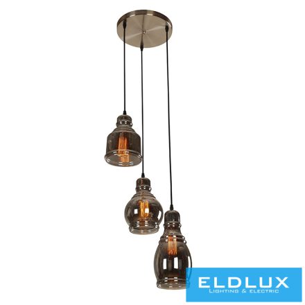 ELDLUX PEAR függeszték 3×E27 fekete