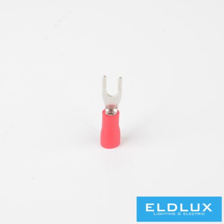 ELDLUX Szigetelt villás saru, piros, 0.5-1mm², 30db/csomag