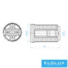 ELDLUX K314B E14 foglalat 2db gyűrűvel fehér