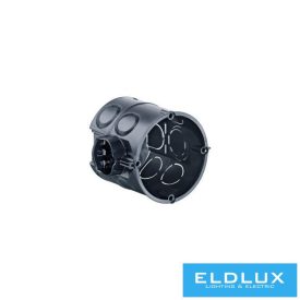   KAISER Süllyesztett szerelvénydoboz 1-es kerek 60mm-átmérő műanyag fekete