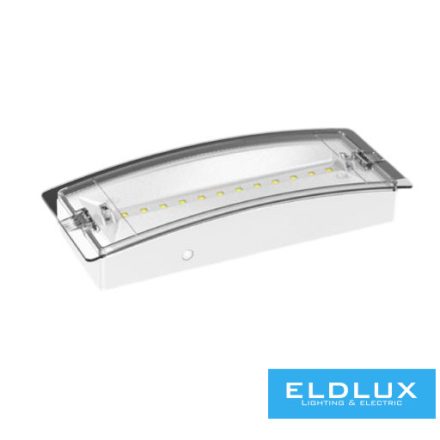 UNIVERSO LED vészkijárat lámpatest 1.5w 90lm 6500K 3.2v 600mAH 2óra IP65 240x90x46mm