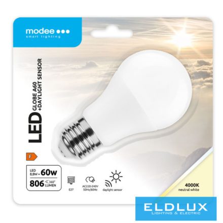 Modee LED Smart (DL Sensor) Globe (Gömb) A60 8,8W E27 200° 4000K (806 lumen)