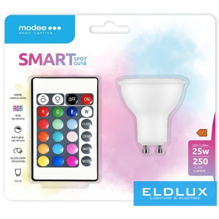 Modee LED Smart (Remote) GU10 (spot) 2,9W 110° RGB+4000K (250 lumen)