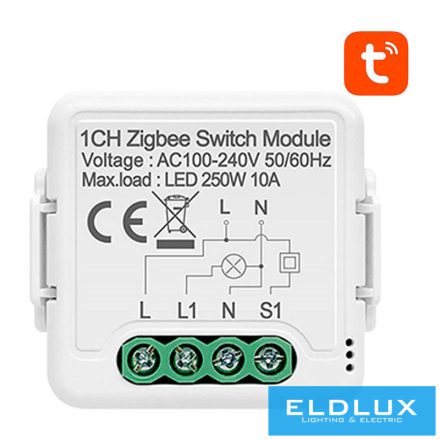 Avatto Okos kapcsoló modul rögzitővel 1-zónás ZigBee TUYA