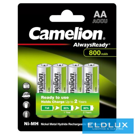 CAMELION AlwaysReady Solar NI-MH újratölthető akkumulátor HR6/AA/800mAh-BP4