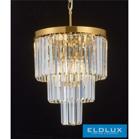   ELDLUX ELDICICLE kristály üveg csillár E14×7 D400x440mm arany