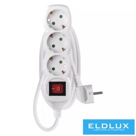   EMOS elosztó (hosszabbító) 3 aljzat 1.5m 1.5mm² kapcsolható