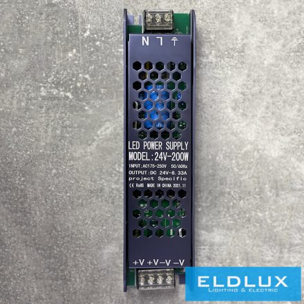 ELDLUX Trafó DC:24V Max.200w/8.33A IP20 208*63*29mm