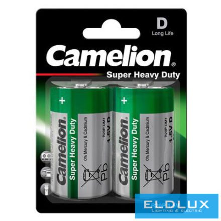 CAMELION SUPER HEAVY DUTY cink-klorid elem R20/D-BP2