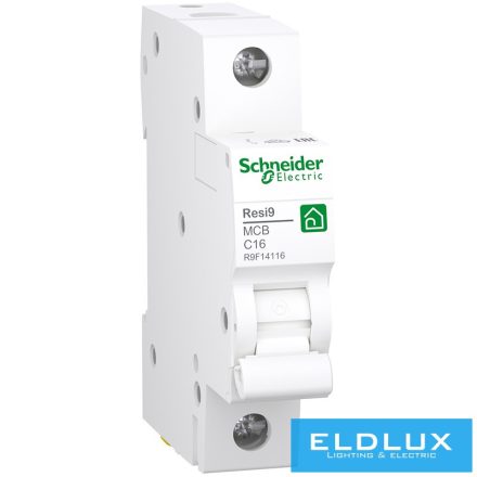 Schneider Kismegszakító 1P 16A C-jelleg 230V AC 4.5kA/60898 Resi9 F