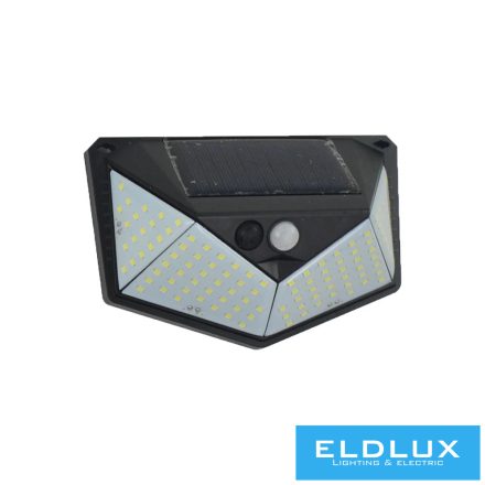 UNIVERSO Solarlámpa-PIR 3.7V-1200mAH 5.5V-0.55W 60lm IP65 fekete