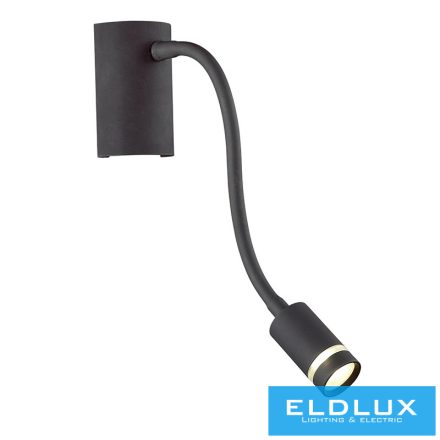 ELDLUX FLEXI Fali lámpa 3W WW fekete