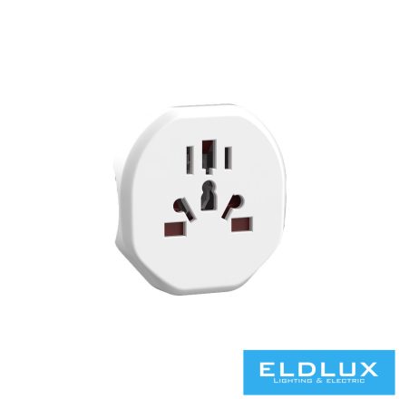 ELDLUX Utazási adapter (World to Europa) 230V/10A/2300W