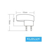 UNIVERSO LED ÉJJELI LÁMPA KAPCSOLÓVAL IP20 0.6W 4000K 12lm Fehér